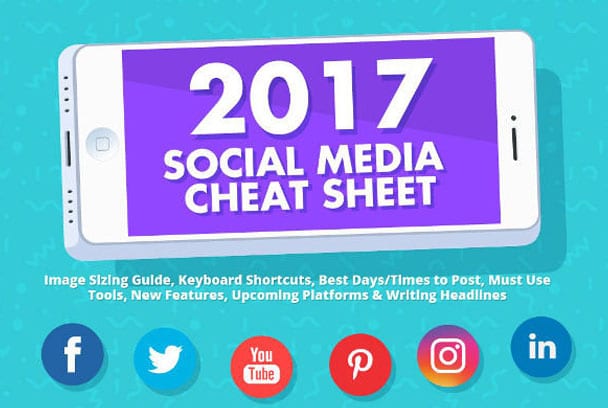2017 Social Media Cheat Sheet Infographic